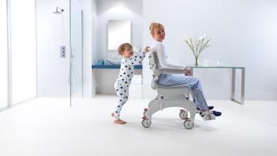 Invacare Aquatec Ocean Ergo (XL), douche-/toiletstoel verrijdbaar